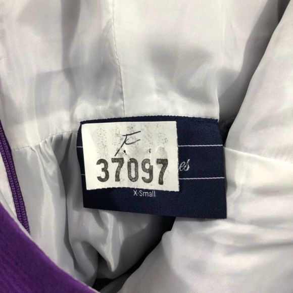 Lauren James Purple Seersucker Minidress Plunge Sz XS - Picture 10 of 10